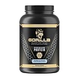 Gorilla Mind Premium Whey Protein - Vanilla Ice Cream, 25 Grams of Whey Protein Isolate & Concentrate,Recover and Build Muscle (30 Servings)