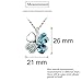 AILUOR Four Leaf Clovers Jewelry Set, Fashion Austrian Crystal Lucky Four Leaf Clover Pendant Necklace Bracelet Stud Earrings Set for Women Bridal Wedding Jewelry (Blue)