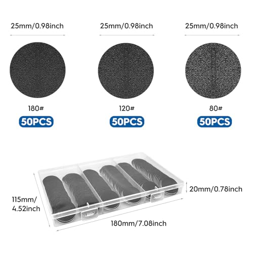 150stk Feet Grinder Schleifpapier, Schleifscheibe Pediküre-Werkzeug, Schleifscheiben, Schleifpapier, Fußpflege Schleifpapier Harte, für Tote Haut, Harte, Rissige Ferse