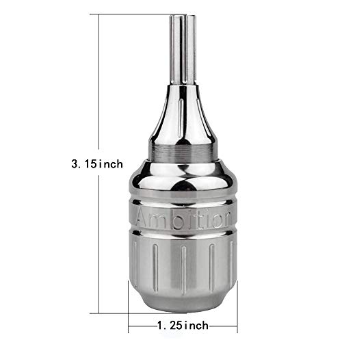 Romlon Tattoo Cartridge Grips - 28mm Tattoo Grip Tubes Adjustable Twist Tattoo Machine Cartridge Grips Tattoo Handle Tube Aircraft Aluminum with Drive Bars for Tattoo Gun Supply Tattoo Accessories