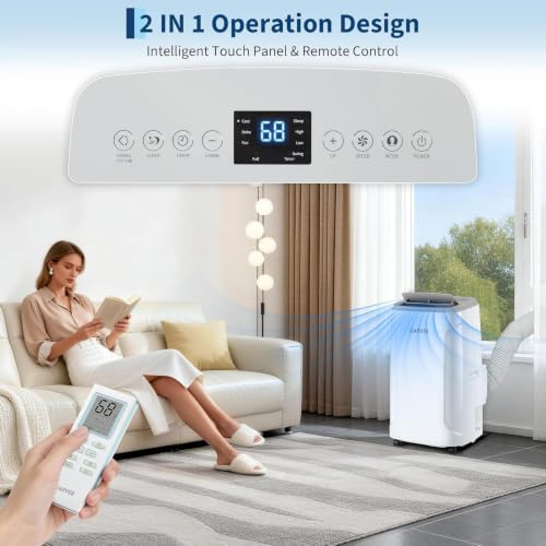 Image of Garvee 14,000 BTU Portable Air Conditioner, 3-in-1 Portable AC for Rooms