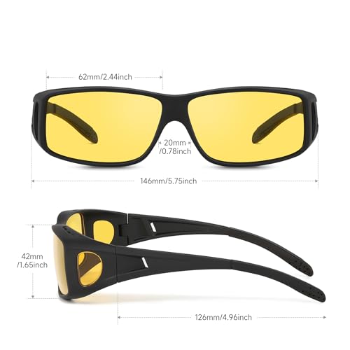 Night Vision Glasses for Men Women Anti Glare Polarized Night Vision Driving Glasses With Glasses Cloth2