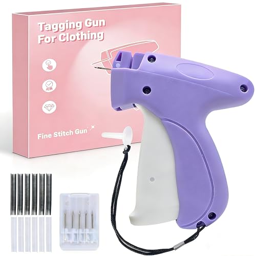Stitchy Gun-Stitch Gun for Clothes-Tagging Gun for Clothing-Stitchy Quick Clothing Fixer-Includes 6 Needle, 1000 Black & 1000 White Fasteners