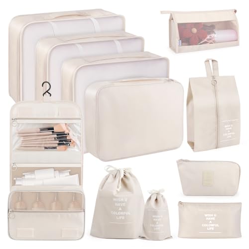 Organisateur Valise 11 Pièces Organiseurs de Bagage pour Voyage, Organisateur Valise Packing Cubes...
