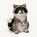 Distinctive Designs The Bridge Collection Raccoon Figurine Begging Pose – Cute Woodland Animal Statue for Rustic Cabin Lodge Shelf Decor – Funny Wildlife Home Accent