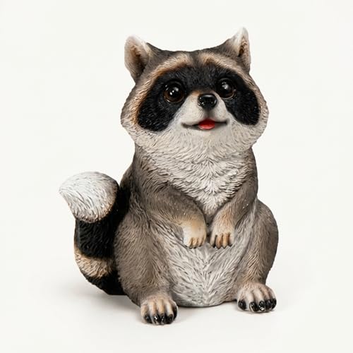 Distinctive Designs The Bridge Collection Raccoon Figurine Begging Pose – Cute Woodland Animal Statue for Rustic Cabin Lodge Shelf Decor – Funny Wildlife Home Accent