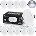 Produktbild Eande LED Einbaustrahler 230V 5W IP44 Ø 98mm, 10er Set LED Spots Ultra Flach 6500K Kaltweiß 450lm Einbauleuchten Weiß Einbauspots Bad Deckenspot Rund, Einbautiefe 25mm, Einbauloch Ø 75-85mm