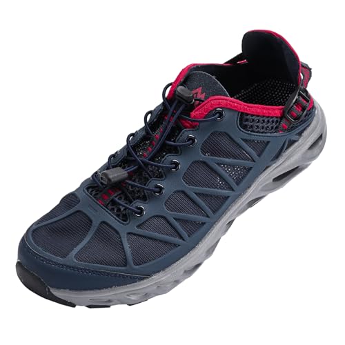 Image of Queday Men's Women's Amphibious Water Shoes Closed Toe Hiking Sandals Summer Outdoor Water Sandal Non-Slip River Shoes Quick Drying