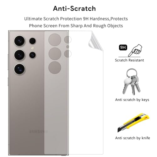 Image of TechTrendz 360 Degree Screen Protector Unbreakable Hydrogel Membrane TPU Clear Back Screen Guard Compatible with Samsung Galaxy S24 Ultra 5G (It is not Tempered Glass)