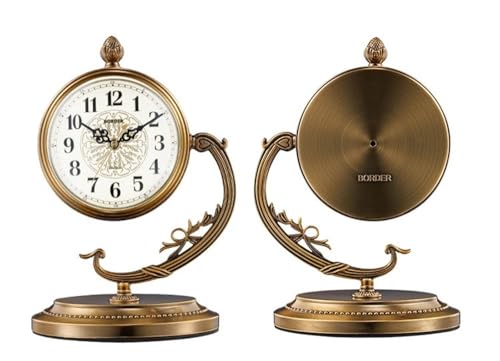 Reloj de mesa vintage de diseño artesanal para decoración de escritorio 3