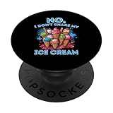 Lustiger Spruch für Eiskiosk Eisdiele Eiscafe Eisverkäufer PopSockets mit austauschbarem PopGrip