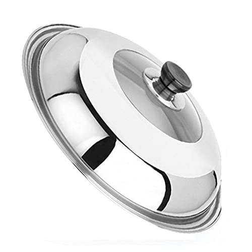 鍋蓋 ステンレス鋼 鍋蓋交換用蓋 透明鍋蓋 パン蓋カバー ドーム中華鍋カバーガラスス 高温耐性 家庭用炒め物 キャセロール蓋ウォックスチーマー透明ユニバーサル 鍋料理 キッチン クッキングツール フライパン にふたをかぶせる (36cm)