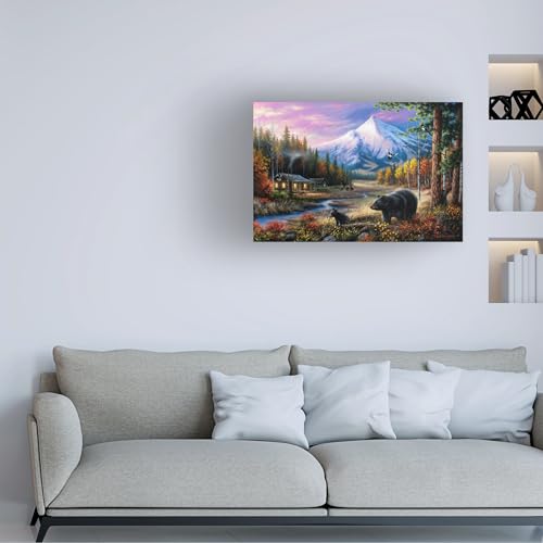 Wrapped Canvas Wall Art - Chuck Black 'Routine Visitors' Wall Art for Living Room, Bedroom, or Office Décor - 30x47 by Trademark Fine Art - Used condition - Image 3
