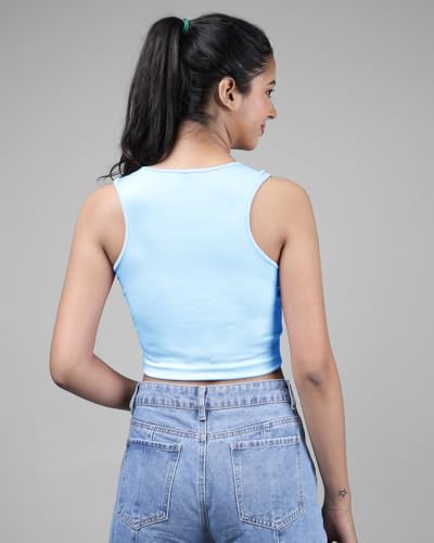 Image of Noble Monk Women Cotton Blend Casual Fit Stylish Tops | Casual Crop Top's | Tshirt