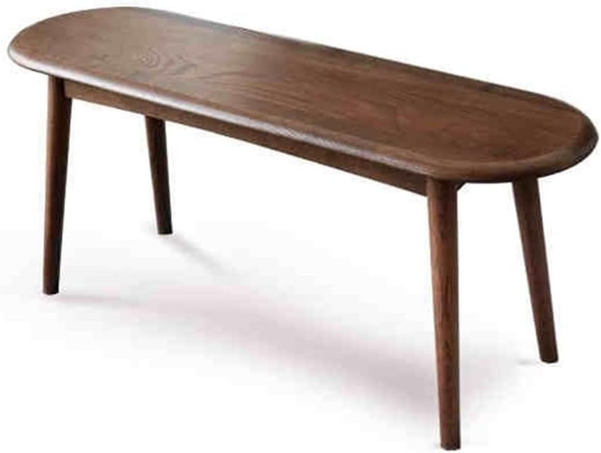 Farmhouse Style Wooden Bench, Asian Natural Wood Kitchen Entryway Bench, with Armless Design and Short Height, Perfect for Entryways, Dining Rooms, Living Areas, and Hallways(Walnut,120*30cm/47.2*11.8