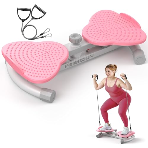 FEIERDUN Waist Twister Machine, Noiseless Ab Twister Board for Core Strength, Slim Waist and Toned Abs, Waist Twisting Machine for Home Gym Equipment