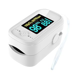 SmileCare Saturimetro da Dito, Pulsossimetro da Dito per la Saturazione dell’Ossigeno con Batterie Incluse