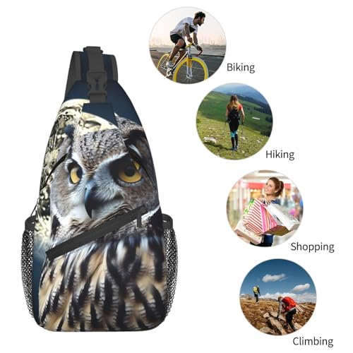 Bolso Cruzado Owl and Moon para Hombre y Mujer miniatura 6