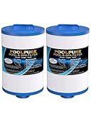 POOLPURE Filtro Spa 2 Pezzi, Sostituzione Filtro Whirlpool per Unicel 6CH-940, Pleatco PWW50P3, PWW50-P3, Filbur FC-0359, Waterway Plastics 817-0050, 25252, 378902, 03FIL1400