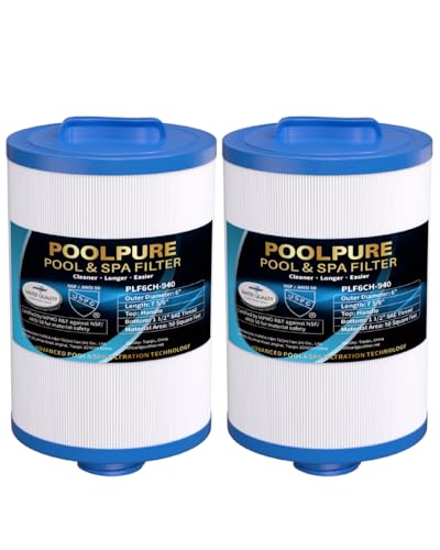 POOLPURE 2 filtres de Spa, filtres de Spa, Remplacement pour Les filtres Unicel 6CH-940, Pleatco PWW50P3, PWW50-P3, Filbur FC-0359, Waterway Plastics 817-0050,...
