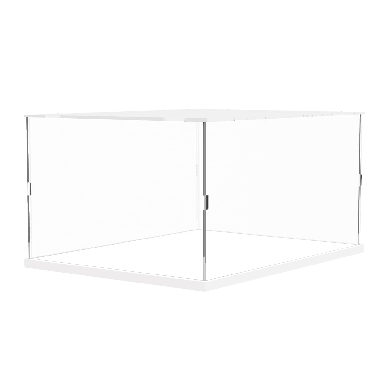 DuvinDD Acrylic Display Case for LEGO Star Wars 75375 Millenium Falcon, Clear Acrylic Display Box for Collectibles Dustproof Protection Showcase(35x25x15cm,White Base)