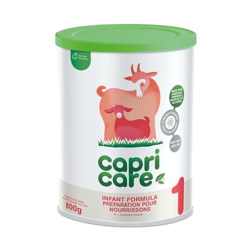 Capricare Whole Goat Milk Powder Baby Formula Stage 1 - Nutritional New Born Baby Essentials, No Added Palm Oil, Soybean Oil, GMOs, Glucose, Refined Sugars, Corn Maltodextrin - 0 Months & Above, 800g