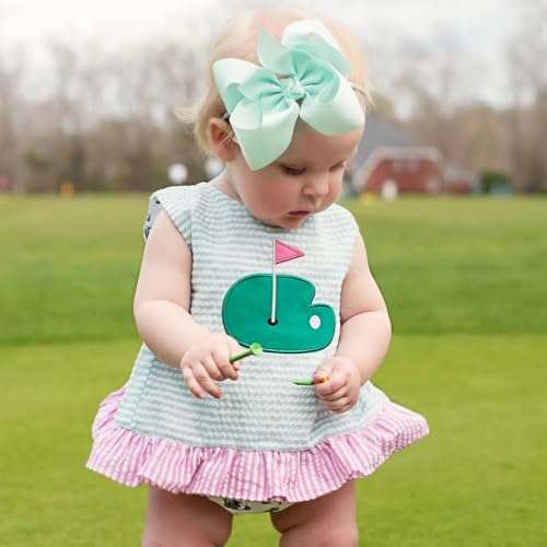 WZTYYDS Toddler Baby Girl Golf Outfit 6 9 12 18 24 Months Summer Clothes Sleeveless Ruffle Tank Tops + Tutu Shorts Sets2