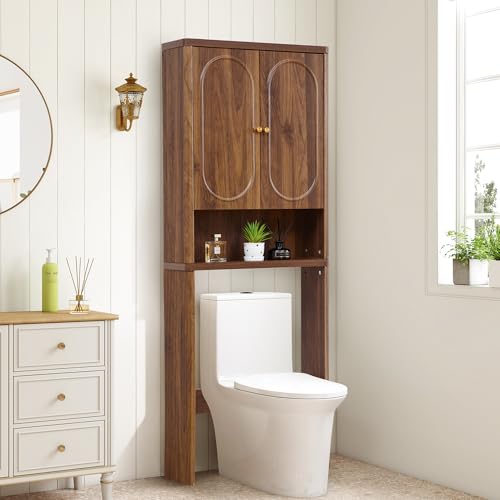 Fluted Over The Toilet Storage Cabinet, Bathroom Toilet Storage Cabinet