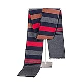  L.J.JZDY Bufandas Bufanda de Tela Escocesa de Invierno de los Hombres Clásico Suave Lujoso Cashmere Feel Wrap Bufanda Bufandas Calientes Bufandas de Tela Escocesa for Hombre Bufanda Hombres