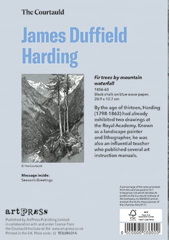 The Courtauld, James Duffield Harding Christmas Pack of 10 Cards, Fir Trees (17x12cm), Monochrome, 120 x 170 mm - Image 3