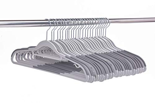 Quality Hangers PL203-50 Clothes Hangers 50 Pack - Non-Velvet Plastic Hangers For Clothes - Heavy Duty Coat Hanger Set - Space-Saving Closet Hangers thumb #2