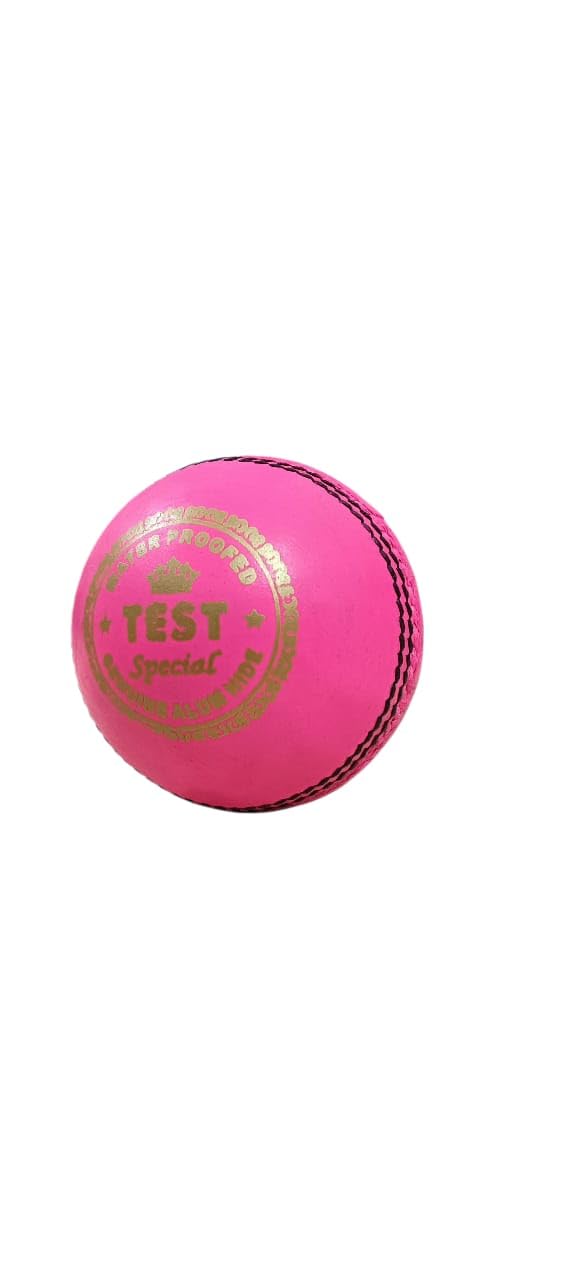 2 Panel/Part/PIECE Pink Test Cricket Leather Ball-picture-18