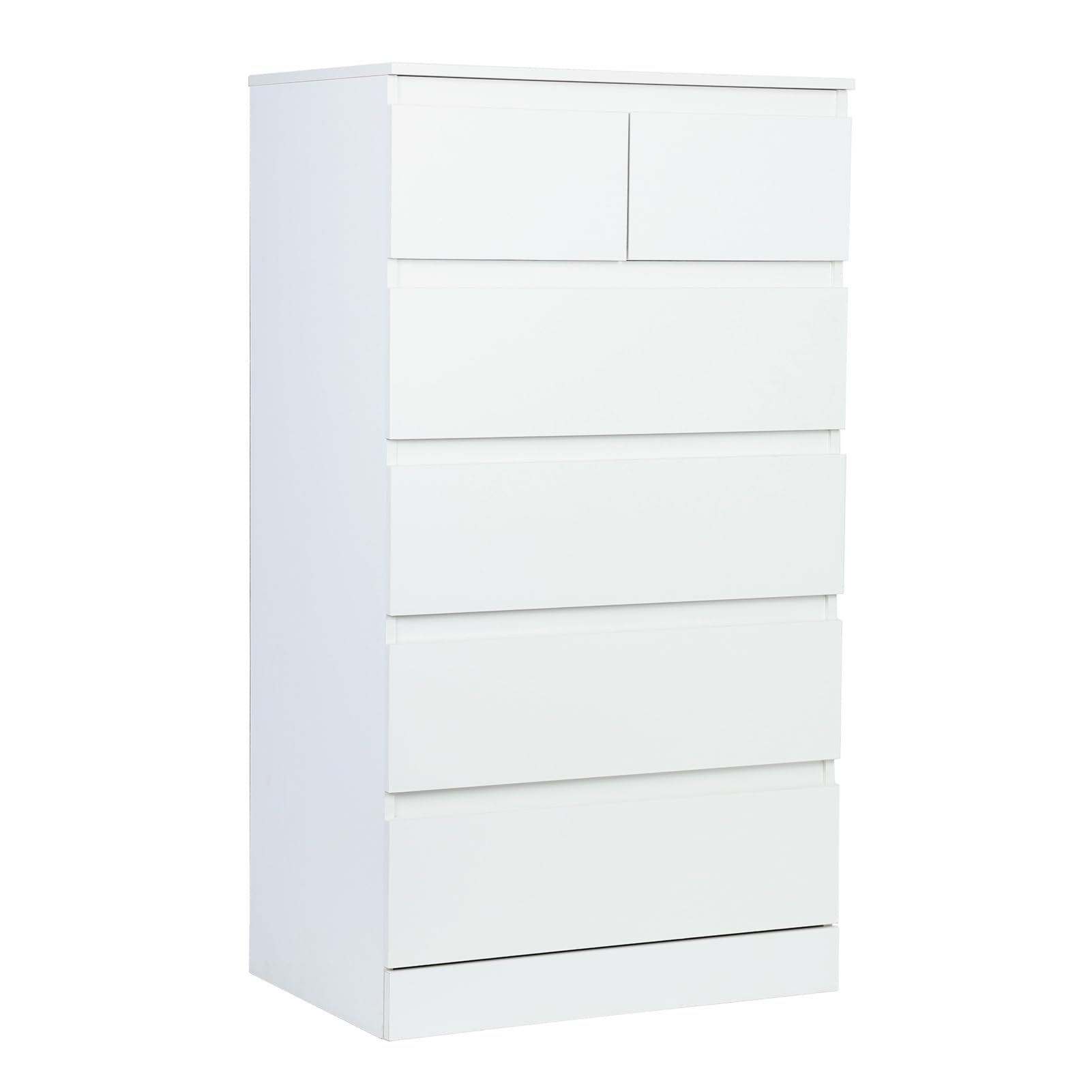 Haibinsuo Tall Dresser for Bedroom with 6 Wood Large Drawers, Wood Dressers & White Chests of Drawers with Large Organizer, Modern Dresser Organizer