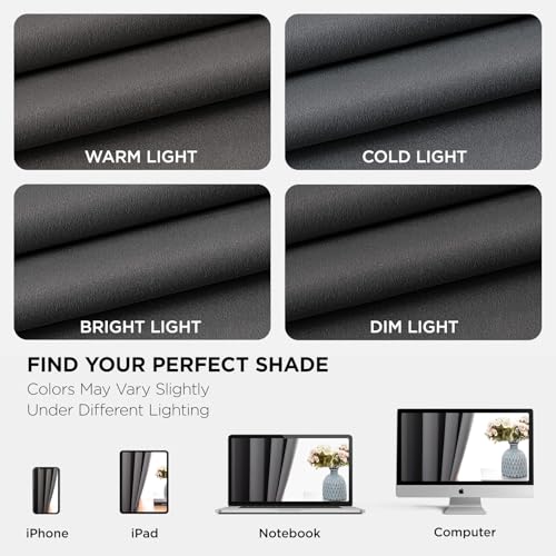 Image of Joydeco Grey Blackout Curtains for Bedroom 90 Inch 2 Panels with Grommet | Thermal Insulated, Living Room Darkening Grommet Drapes, Noise Reducing, Light Blocking Window Treatments,52W x 90L Inch