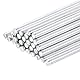 QUARKZMAN 40 x 2mm Rundstab x 30 Stück Edelstahl Vollmaterial Stange für DIY Handwerk, [Silberton]