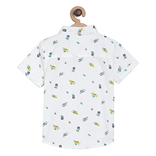 Image of miniklub Boys Orange Regular Fit Solid Casual Shirt