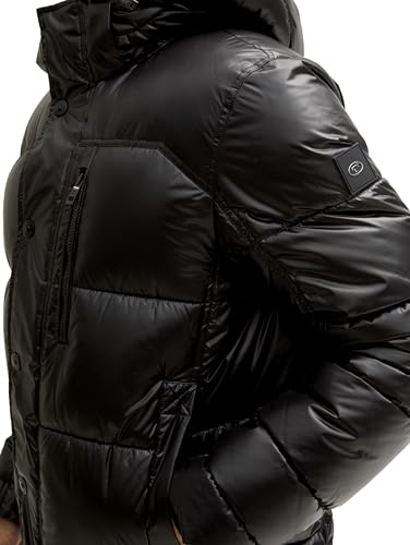 TOM TAILOR Herren Puffer Winterjacke mit Abnehmbarer Kapuze, 36459 - Shiny Black, XXL – Ansicht 5
