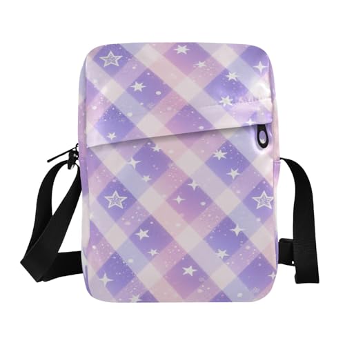 mens messenger bag crossbody Crossbody Bags For Women Small Shoulder Handbag Adjustable Strap for work work - Pastel Glitter Stars