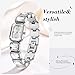 Imagen de RORIOS Reloj Rectangular de Diseño Exclusivo para Mujer Elegantes Relojes Clásico Cuarzo con Correa Diamantes Resistente al Agua Plata