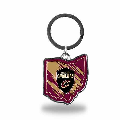 Rico Industries NBA Basketball Cleveland Cavaliers State Shape Keychain