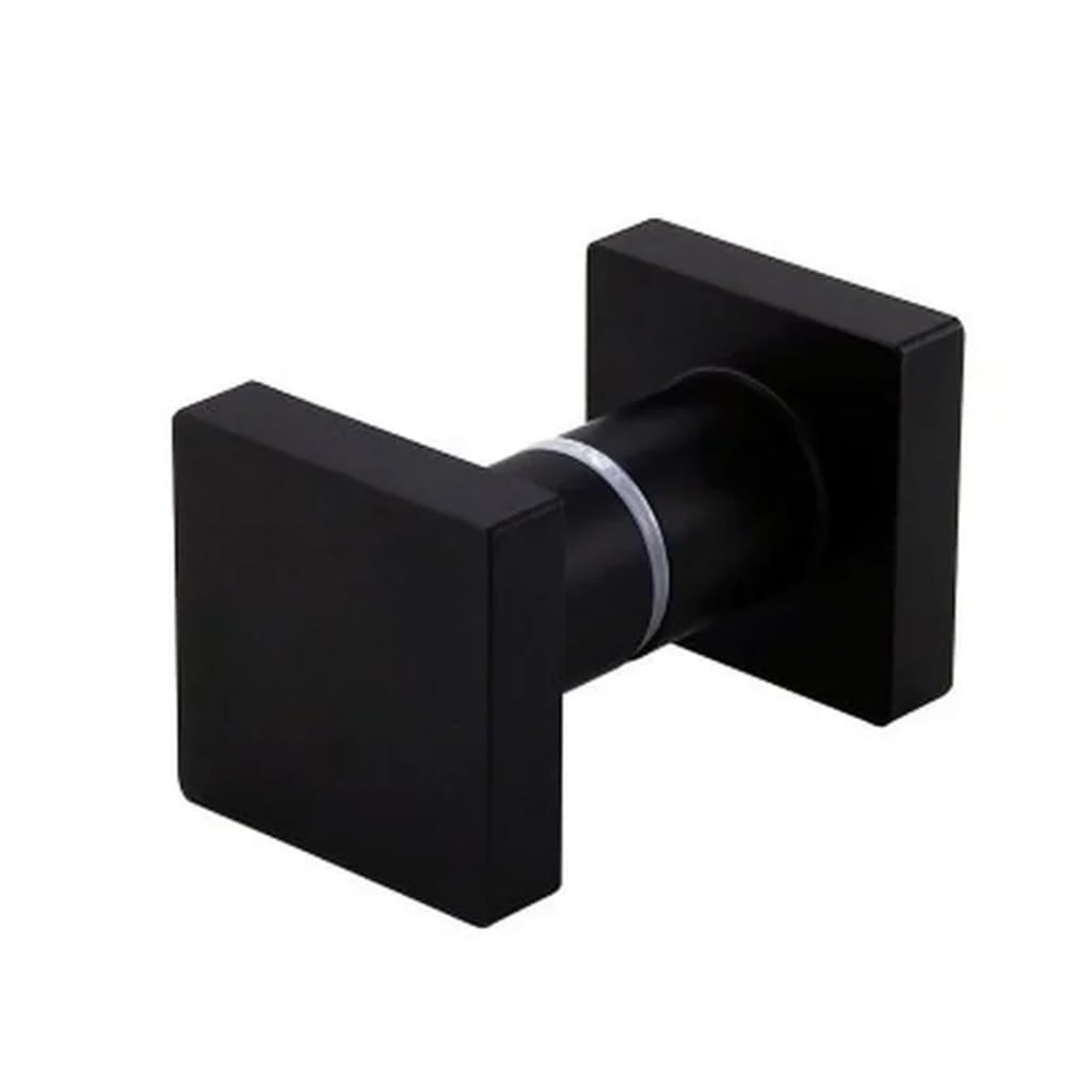 Poignée de porte en verre noire pour salle de bain moderne et cabine douche