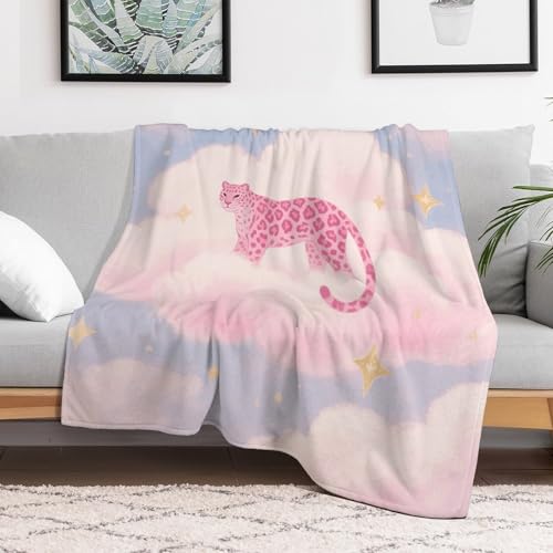 Couverture léopard rose pour vos soirées cocooning devant la télé - 2