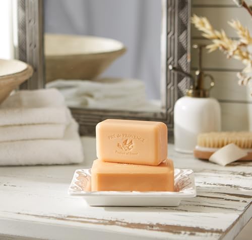 Image of Pre de Provence Artisanal Soap Bar, Enriched with Organic Shea Butter, Natural French Skincare, Quad Milled for Rich Smooth Lather, 8.8 Ounce, Persimmon