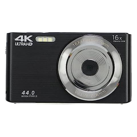 Digital Camera, 16X Digital Zoom Camera with 2.8In Screen, Built in Fill Light, 4K 44MP, Portable Small Camera for Boys Girls Teens Students Seniors (Black) Cover