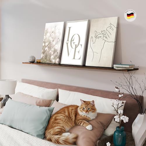 Tableau Boho pour Murs Vides - Solution Décoration Salon 3 Cadres Beige - 4
