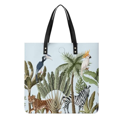 Tote bag imprimé léopard et singe : votre sac de voyage fluide pour explorer la ville avec style