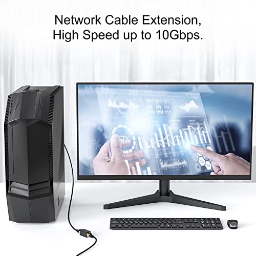 Image of COOLCOLD (Pack of 20) RJ45 Ethernet Coupler Cat7 Cat6 Cat5e LAN Connector Extender Adapter Female to Female Extension Jointer Network Cable Plug Extending Module for Router PC Laptop