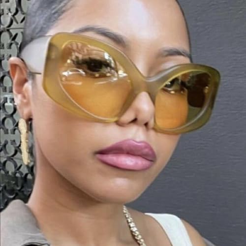 Fashion Oversized Cat Eye Women Sunglasses Uv400 Retro Men Matte2