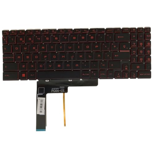 Clavier rétroéclairé rouge SP à frappe silencieuse pour MS-17L2 17L3 1581 15H1