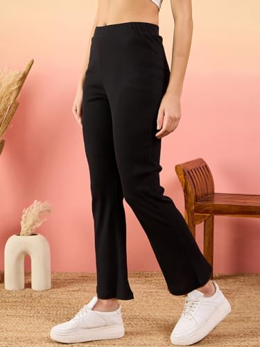Image of Pivl Women's Bell Bottom /Boot Cut Trackpants - Stylish & Comfortable Casual Summer Wear|| Trouser